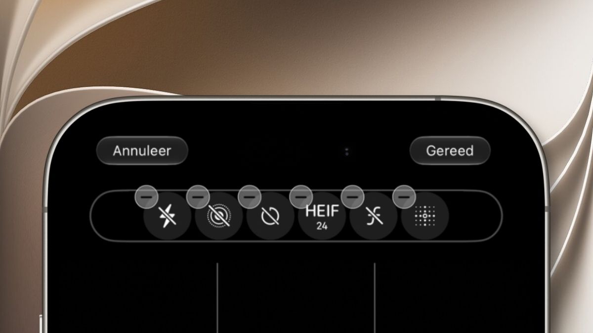 Cameraknoppen in ios 27 header
