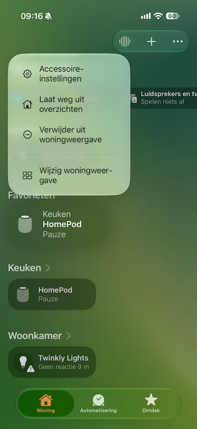 Geluidsgloed instellen HomePod
