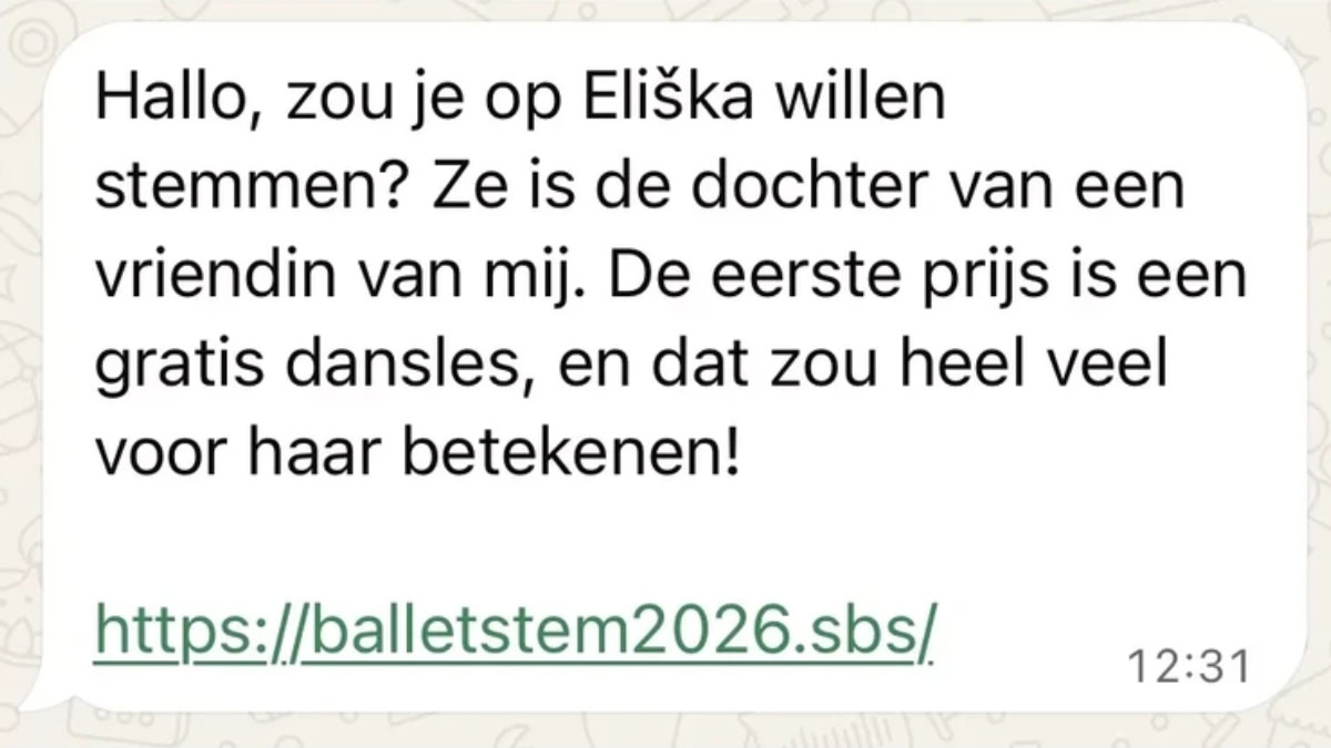 Gevaarlijk bericht op WhatsApp