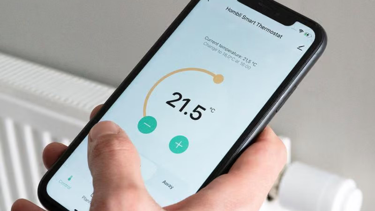 smartphone met app van Hombi