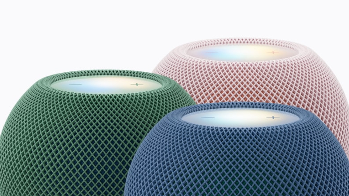 Drie keer HomePod mini 2 in drie kleuren