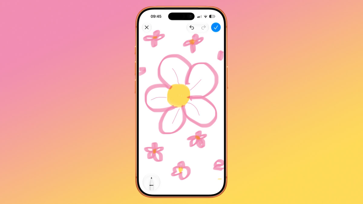 iPhone met app Tekening