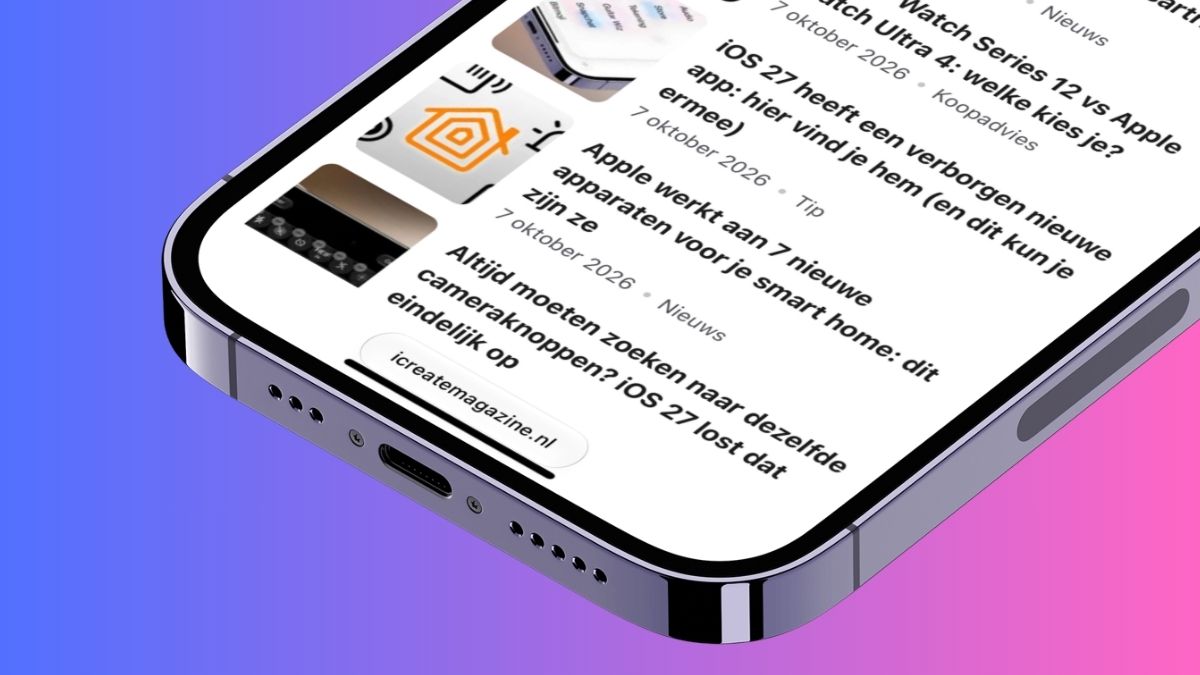 iPhone met geheime knop in iOS 27