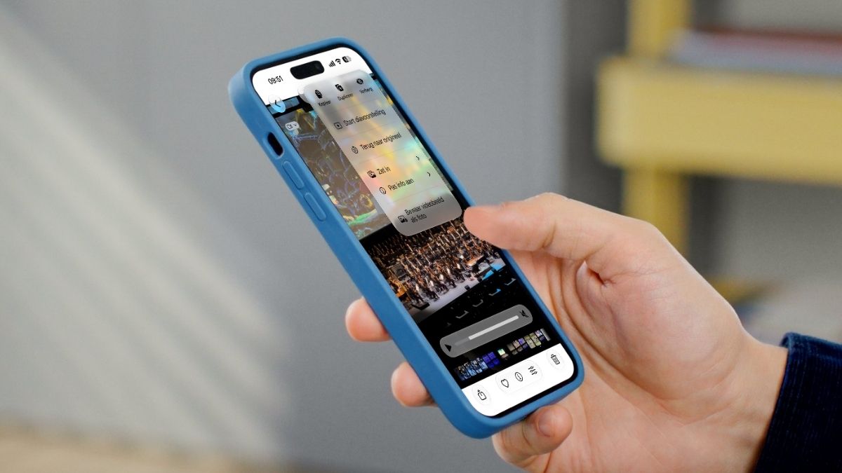 iPhone in hand met nieuwe functie iOS 27