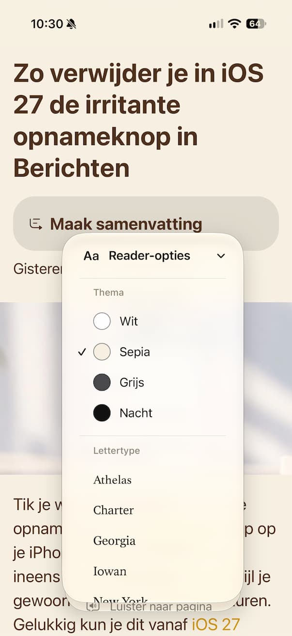 Maak websites rustiger met Safari Reader
