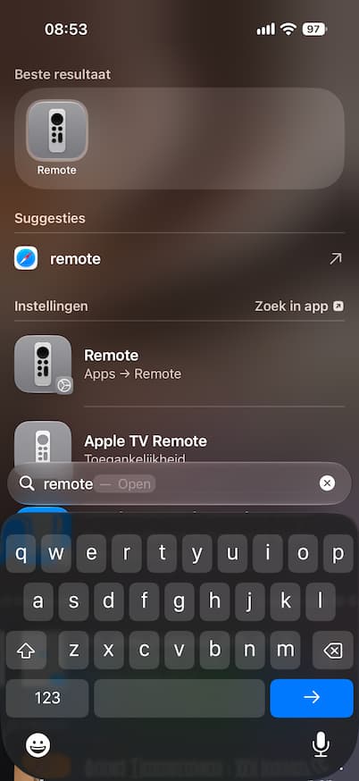 Remote zoeken in Spotlight