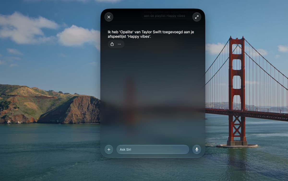Instructiefoto: Laat Siri iets doen