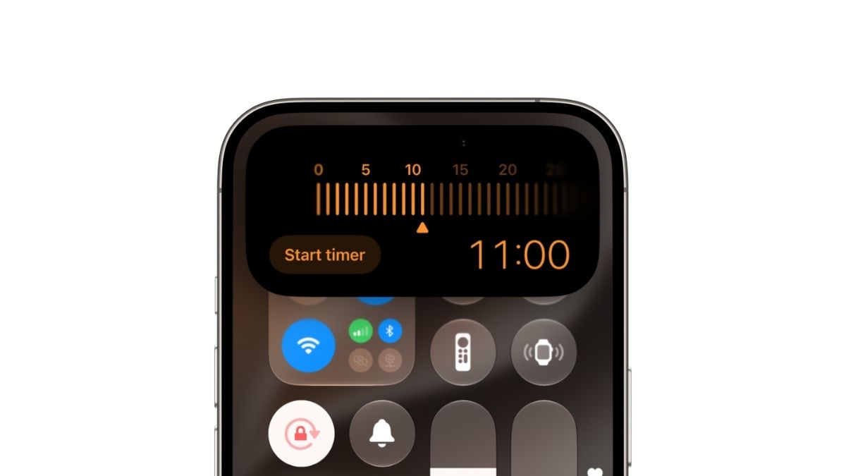 Timer in het bedieningspaneel van iOS 27