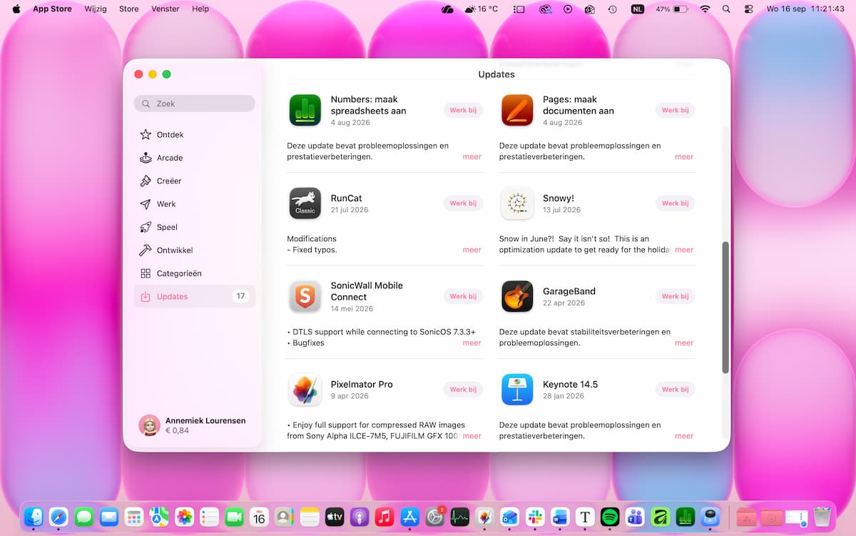 Instructiefoto: Werk je apps bij